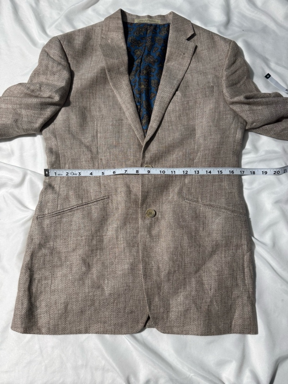 Joseph Abboud “Joe” Linen Blazer 36S Prom Wedding Guest Business Classic Summer - Picture 11 of 12
